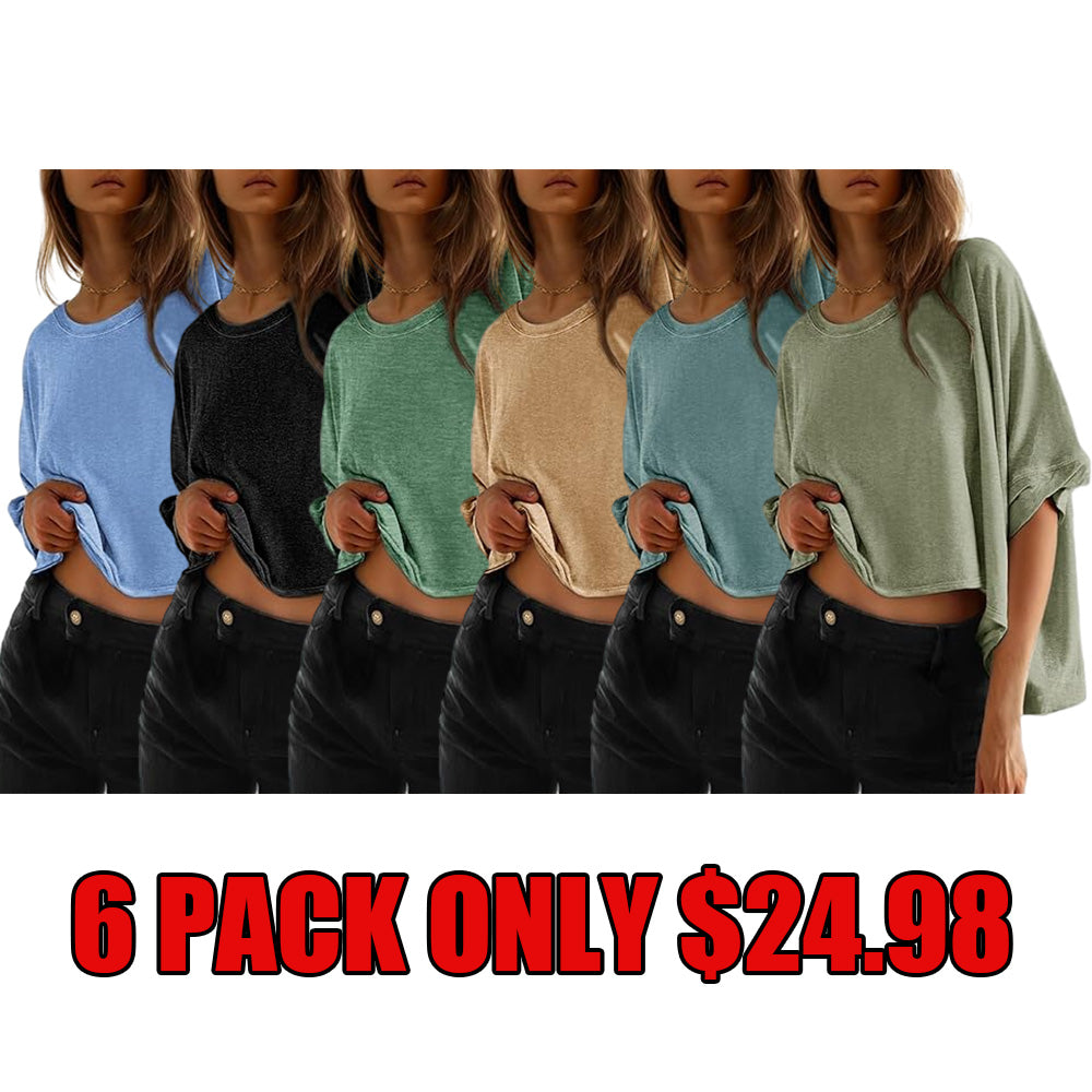 Dokotoo Summer Shirts 2025 Womens Solid T Shirts for Women Loose Oversized Tops Basic Tee