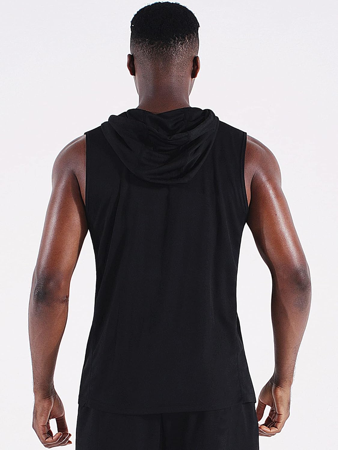 Men's Workout Tank Tops 3 Pack Sleeveless Running Shirts with Hoodie
