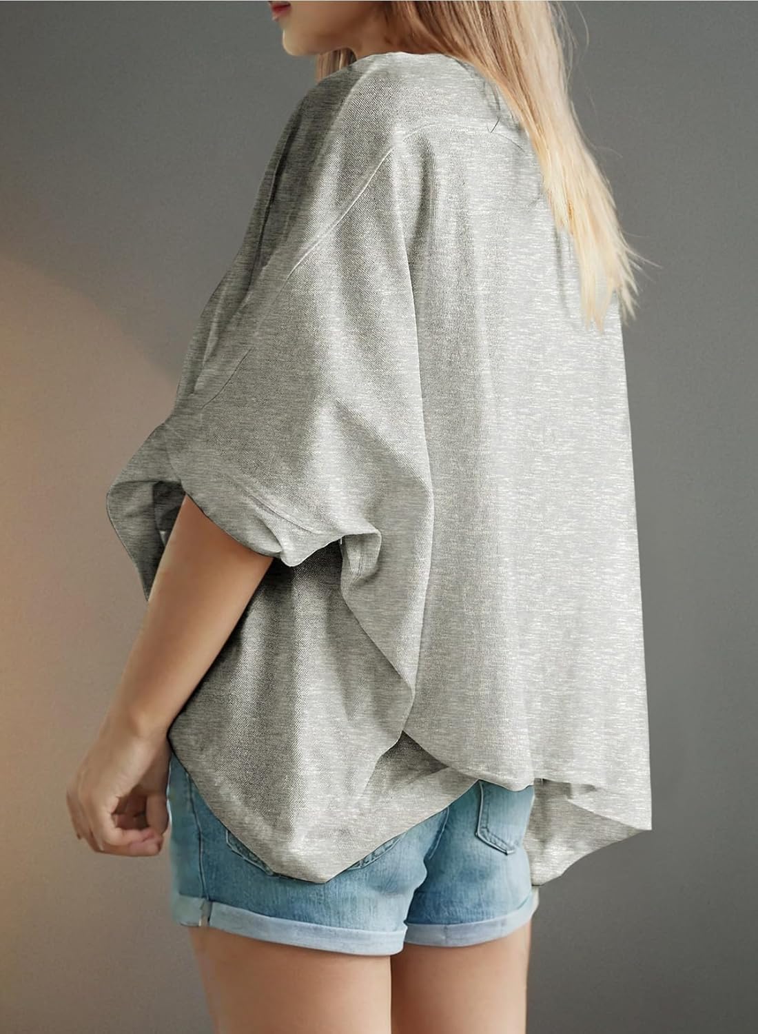 Dokotoo Summer Shirts 2025 Womens Solid T Shirts for Women Loose Oversized Tops Basic Tee