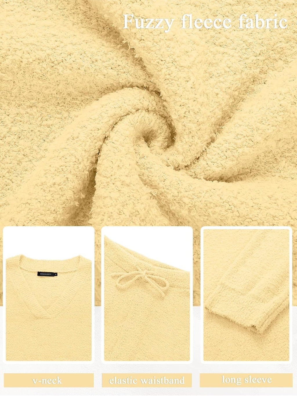 Christmas PromotionWomen's 2 Piece Outfits Fuzzy Fleece Pajama