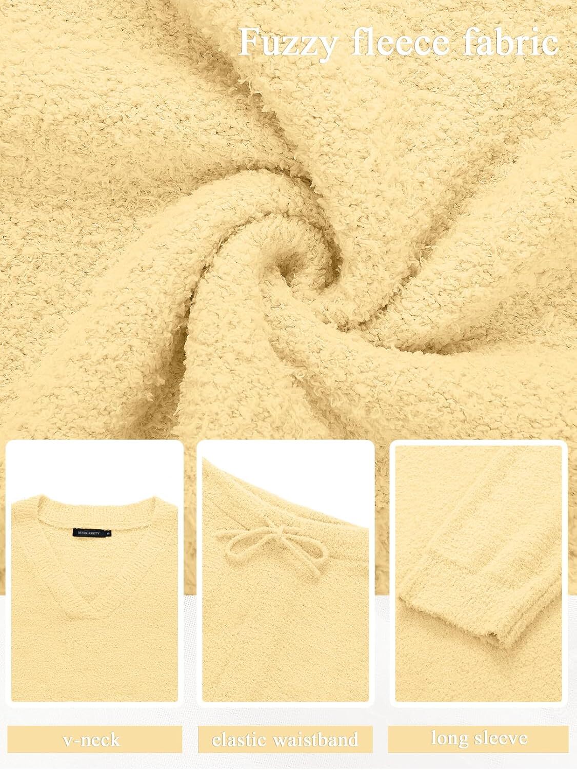 Christmas PromotionWomen's 2 Piece Outfits Fuzzy Fleece Pajama