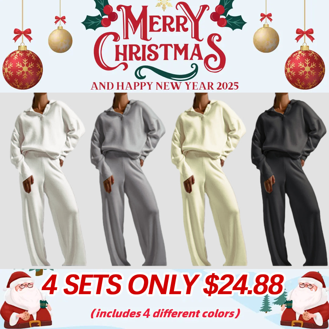 Knit Top and Wide Leg Pants 2 Piece Set