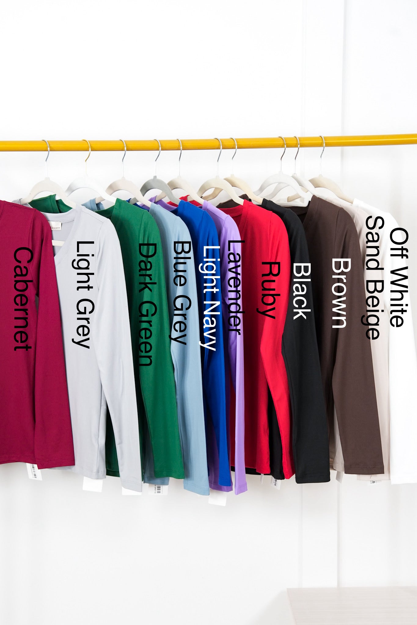 Microfiber Long Sleeve V-Neck Tee (Multiple Colors)