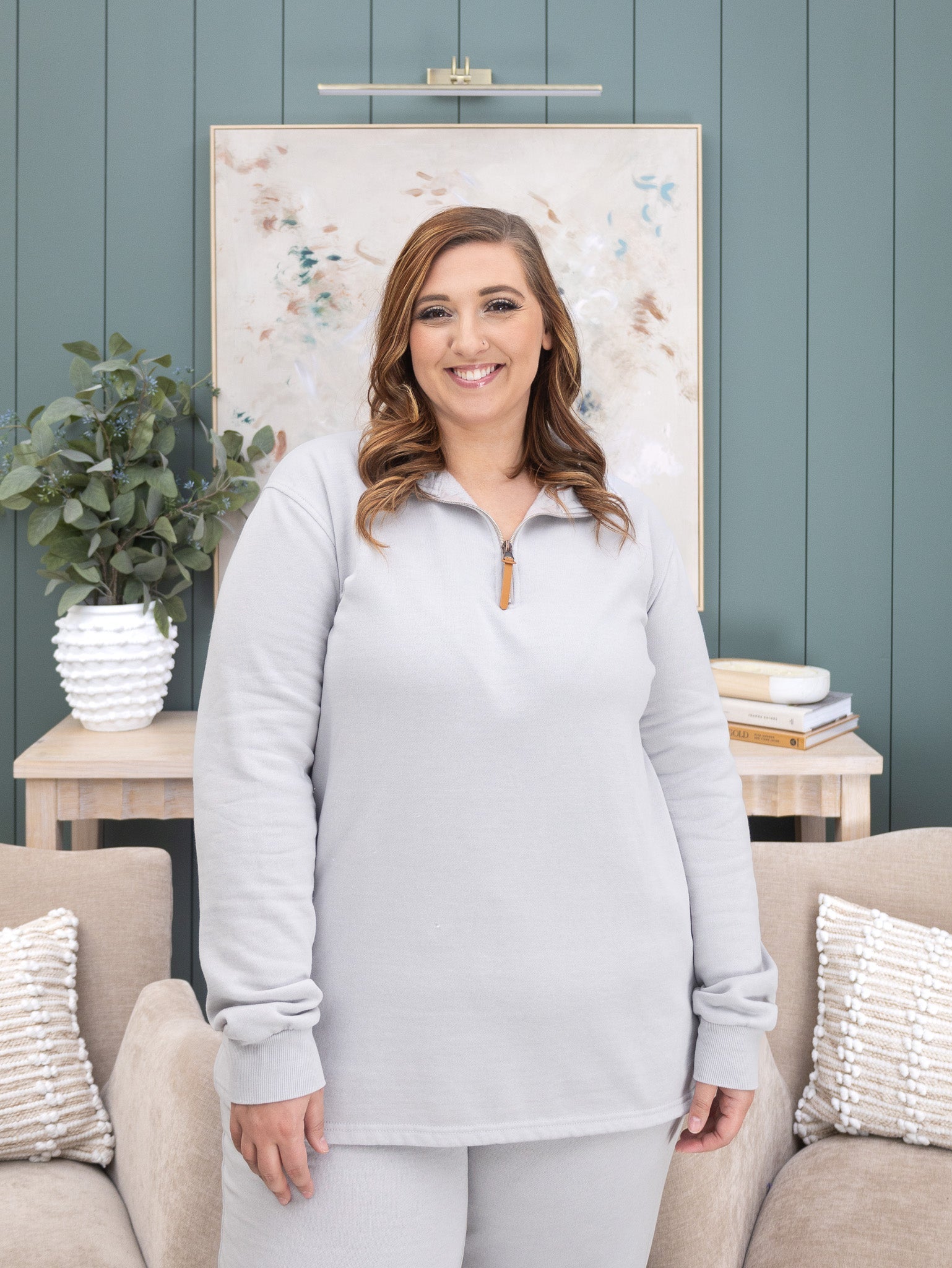 1/4 Zip "Lived - In" Garment Washed Pullover by DD Design | S-5XL