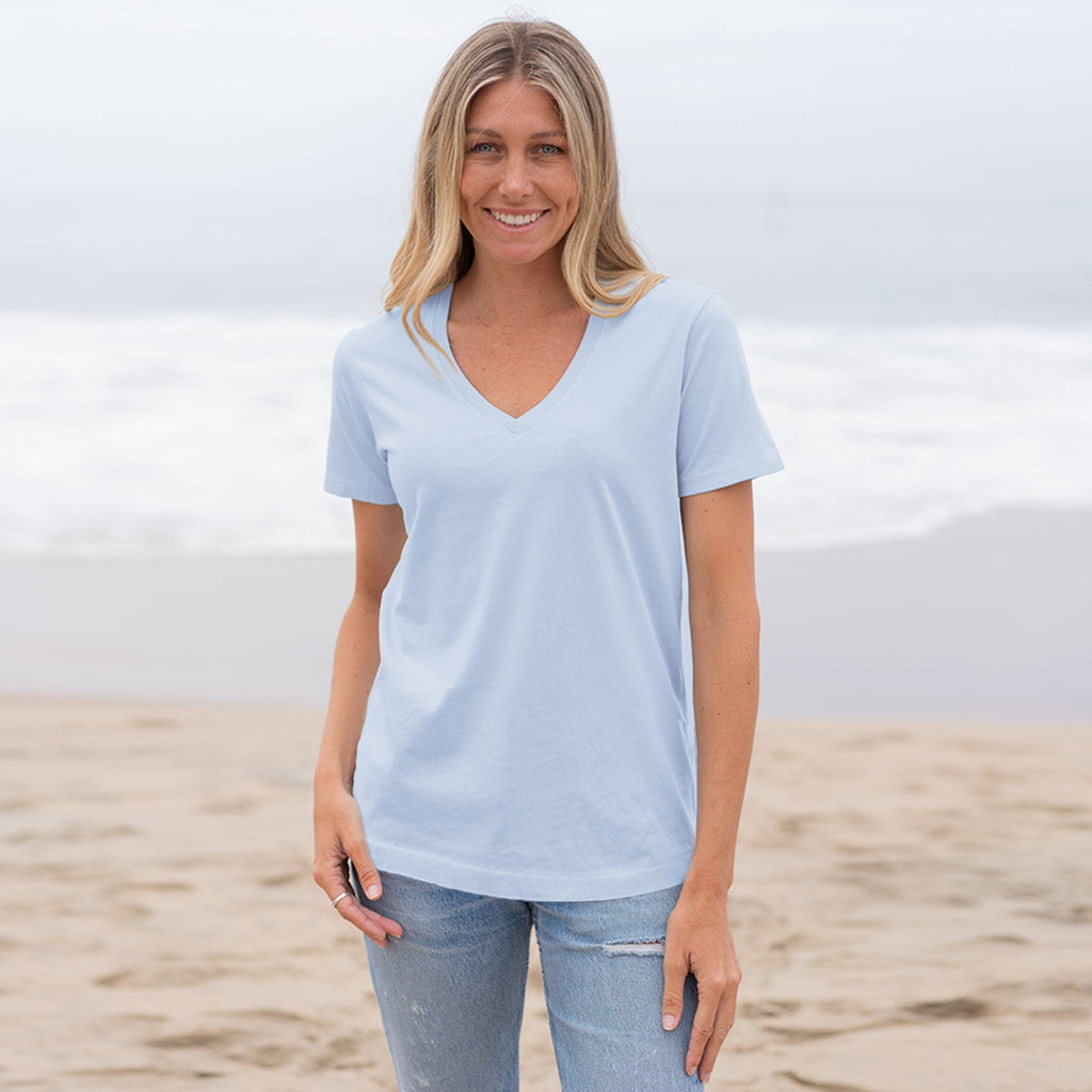Womens 10 Pack T-Shirts Basic Short Sleeve V Neck Tops - Plus Size Fashion Loose Fit Lightweight Casual Summer Clothes Lady Comfort