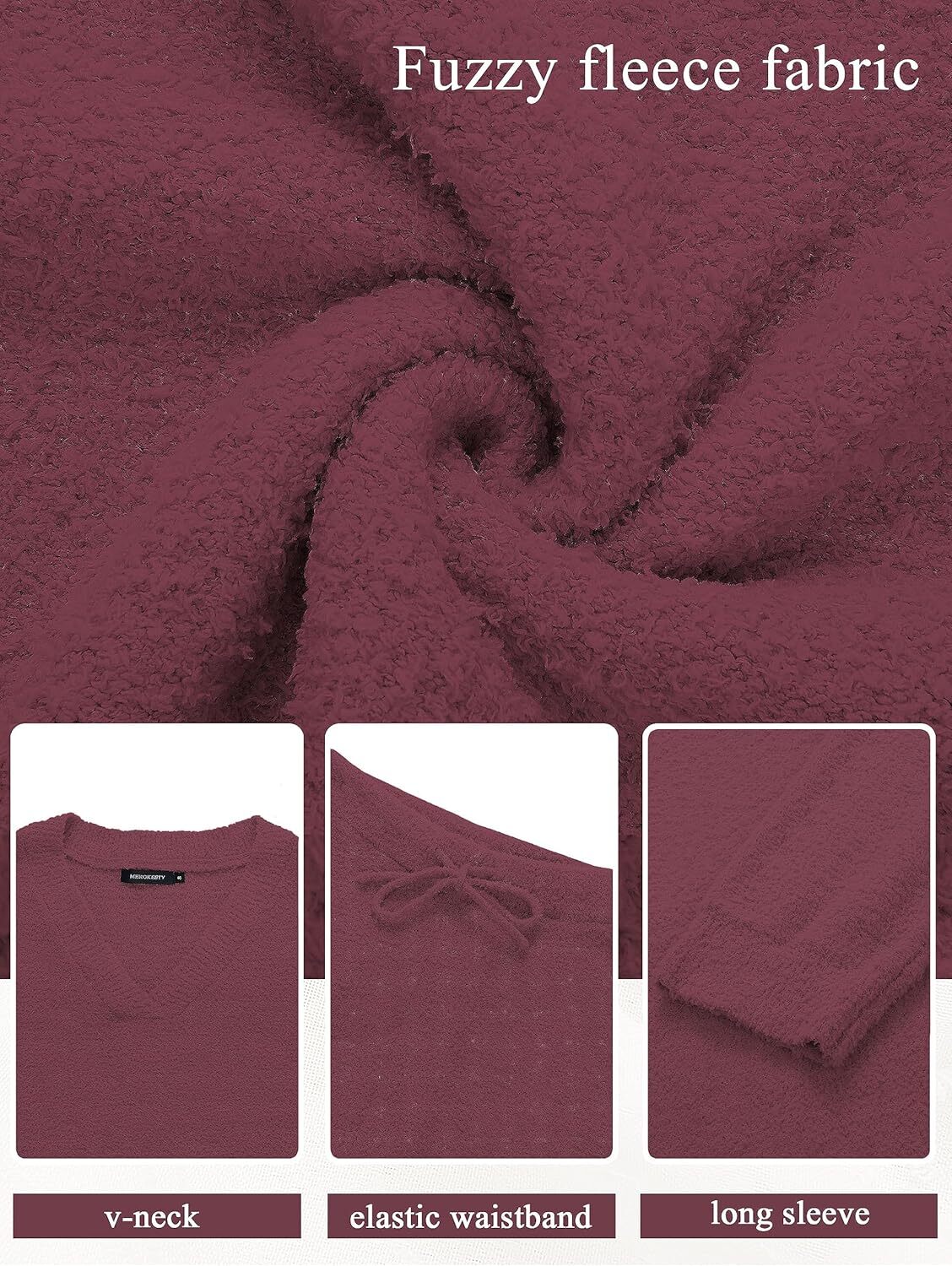 Christmas PromotionWomen's 2 Piece Outfits Fuzzy Fleece Pajama