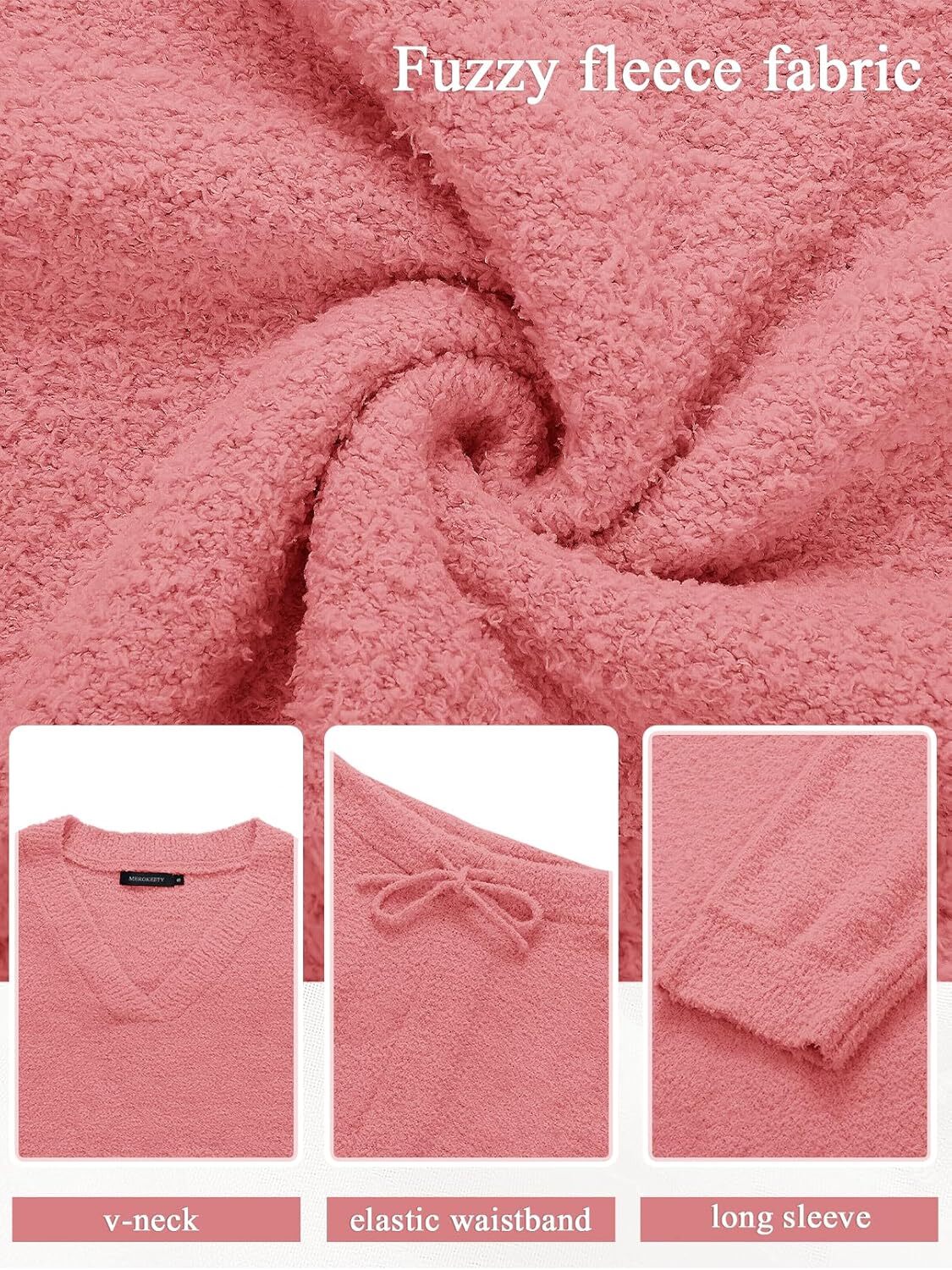 Christmas PromotionWomen's 2 Piece Outfits Fuzzy Fleece Pajama