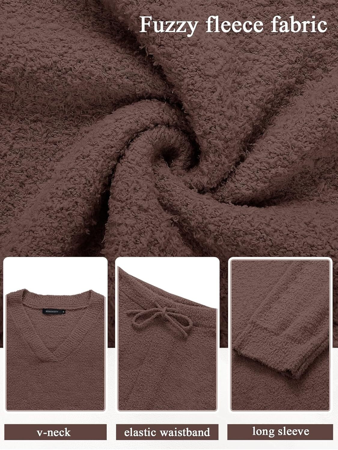 Christmas PromotionWomen's 2 Piece Outfits Fuzzy Fleece Pajama