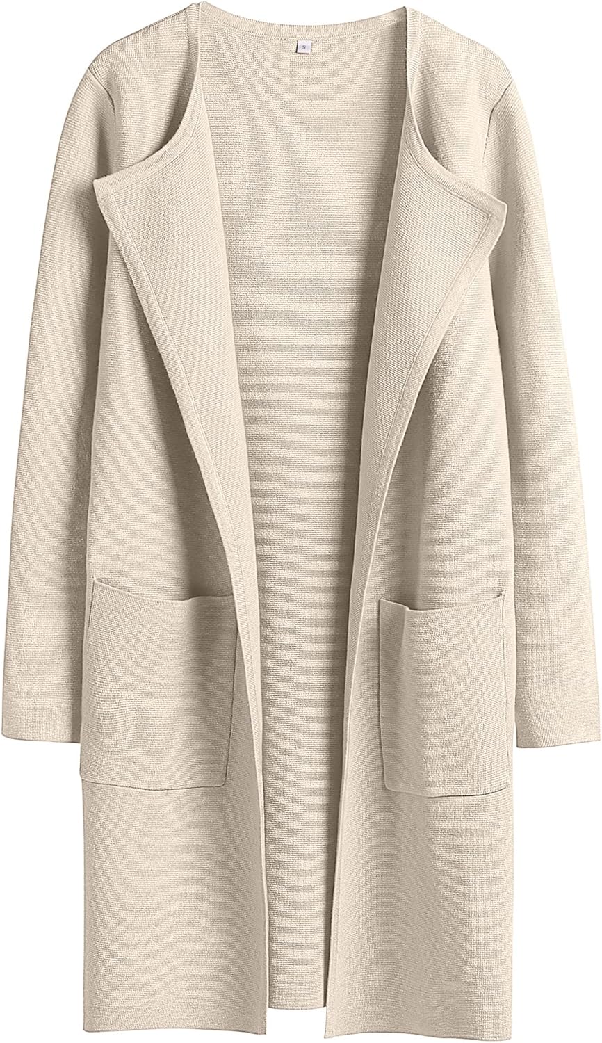 Women's Open Front Knit Lightweight Cardigan Casual Long Coatigan Sweater Lady Jacket Coat 2025 Fall Outerwear