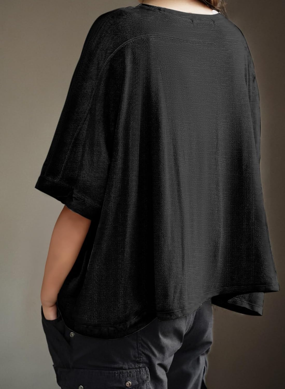 Dokotoo Summer Shirts 2025 Womens Solid T Shirts for Women Loose Oversized Tops Basic Tee
