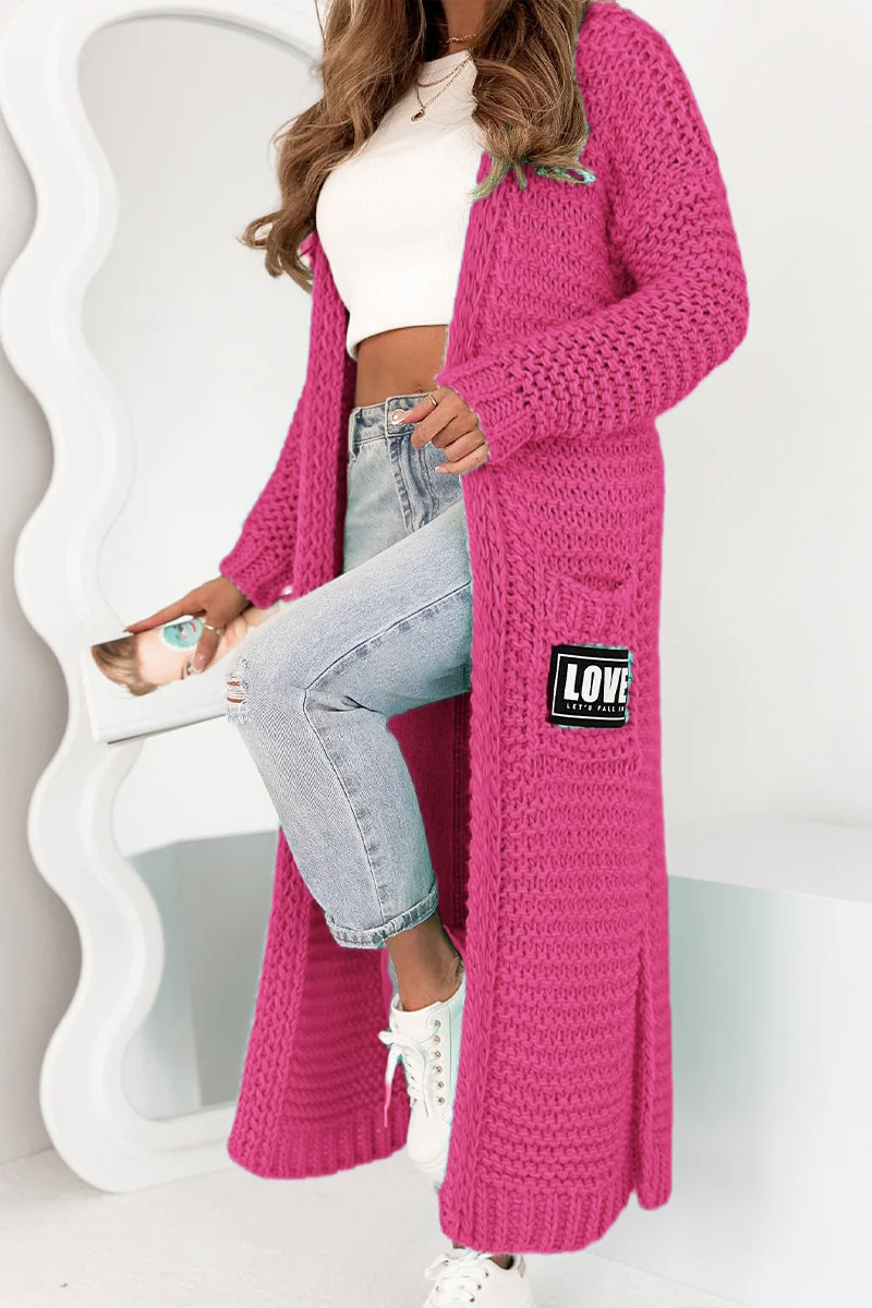 Women's Knitted Casual Long Cardigan