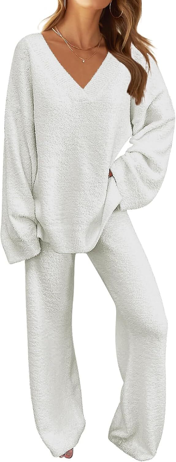 Christmas PromotionWomen's 2 Piece Outfits Fuzzy Fleece Pajama