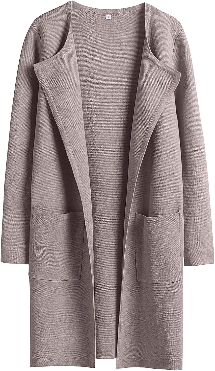 Women's Open Front Knit Lightweight Cardigan Casual Long Coatigan Sweater Lady Jacket Coat 2025 Fall Outerwear