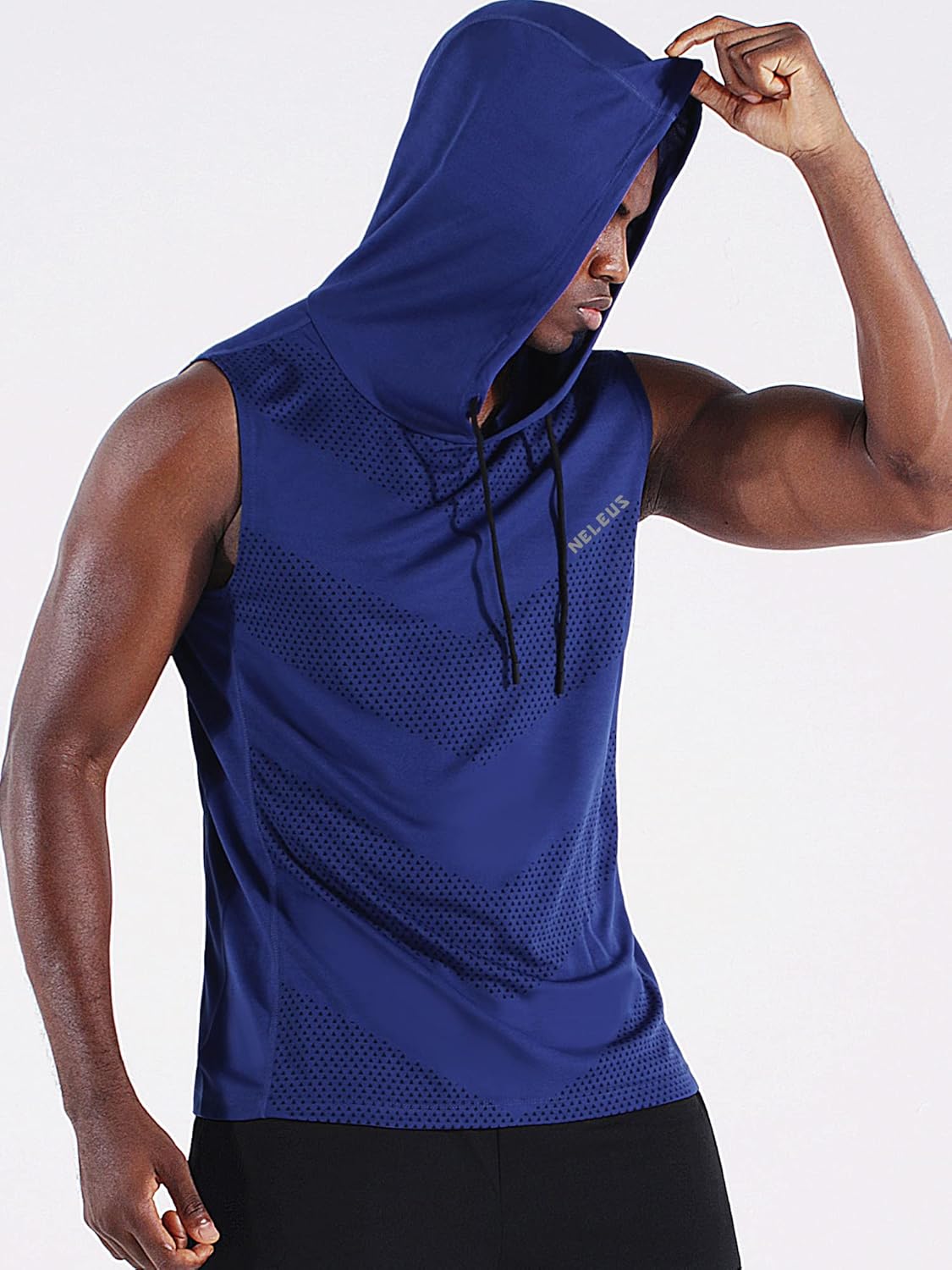 Men's Workout Tank Tops 3 Pack Sleeveless Running Shirts with Hoodie