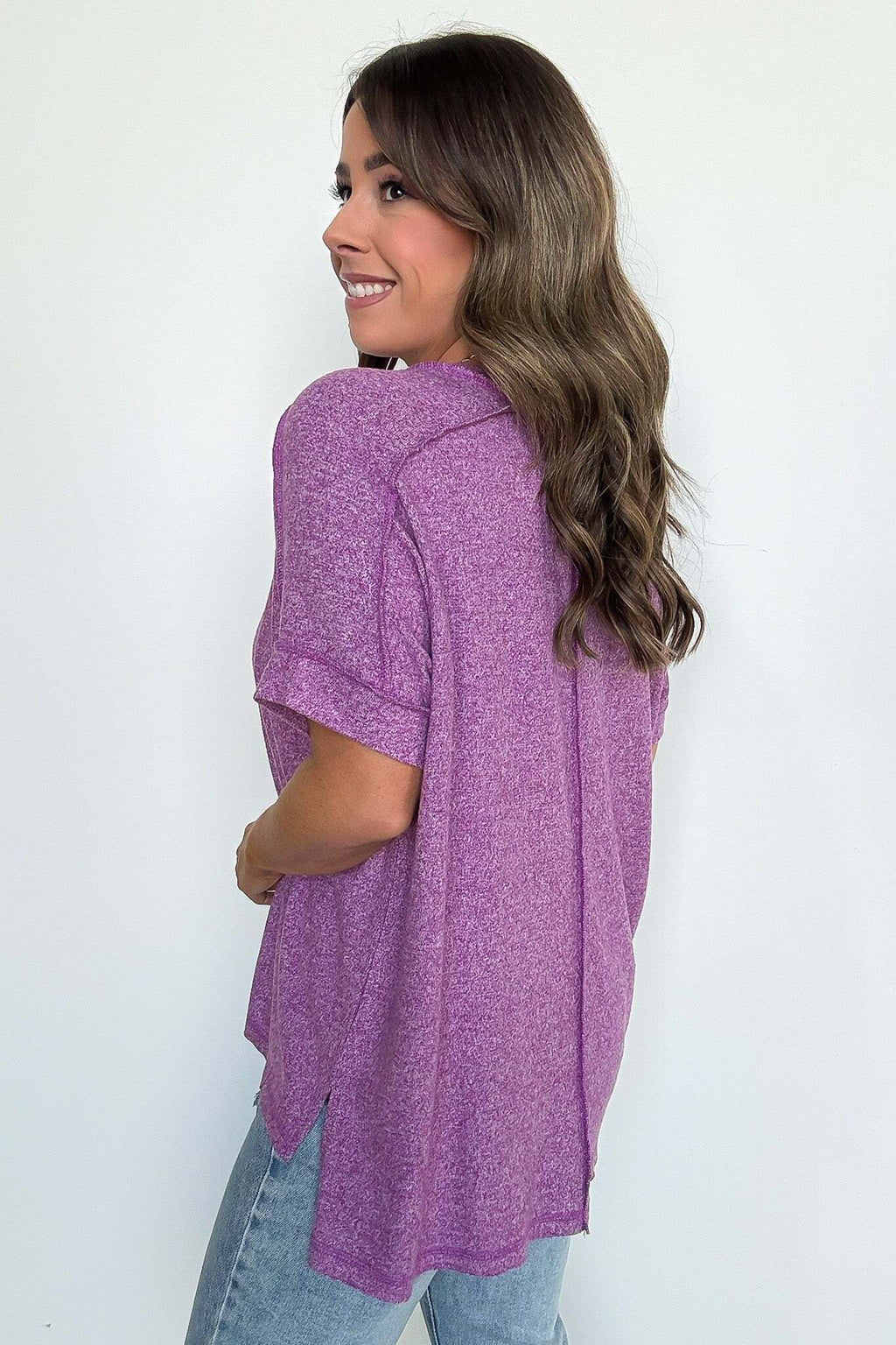 Sunday Muse Melange High Low Tee - BACK IN STOCK