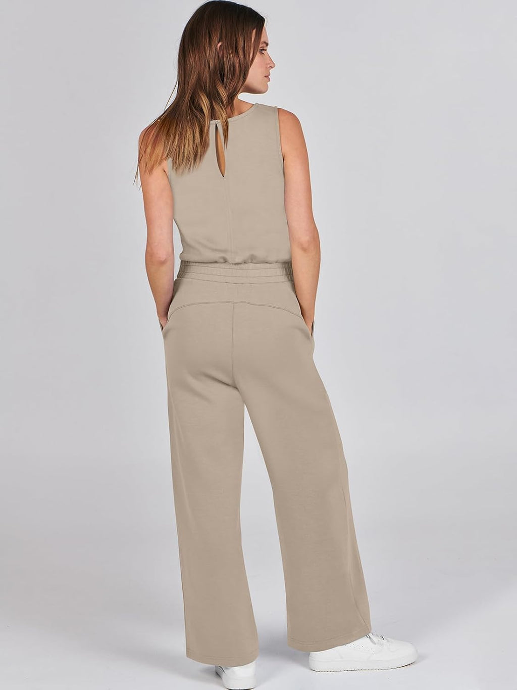 Womens Jumpsuits 2025 Casual Summer Dressy Romper Sleeveless Wide Leg Long Pants Outfits Fashion Travel Clothes