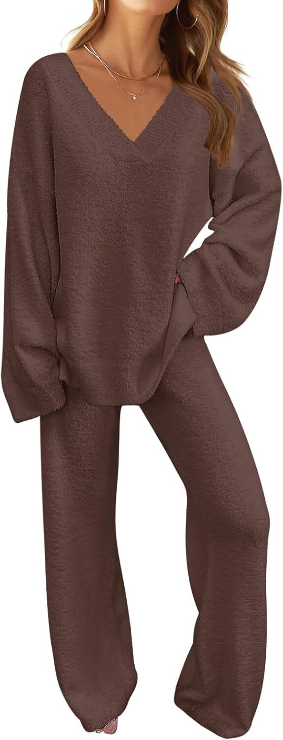 Christmas PromotionWomen's 2 Piece Outfits Fuzzy Fleece Pajama