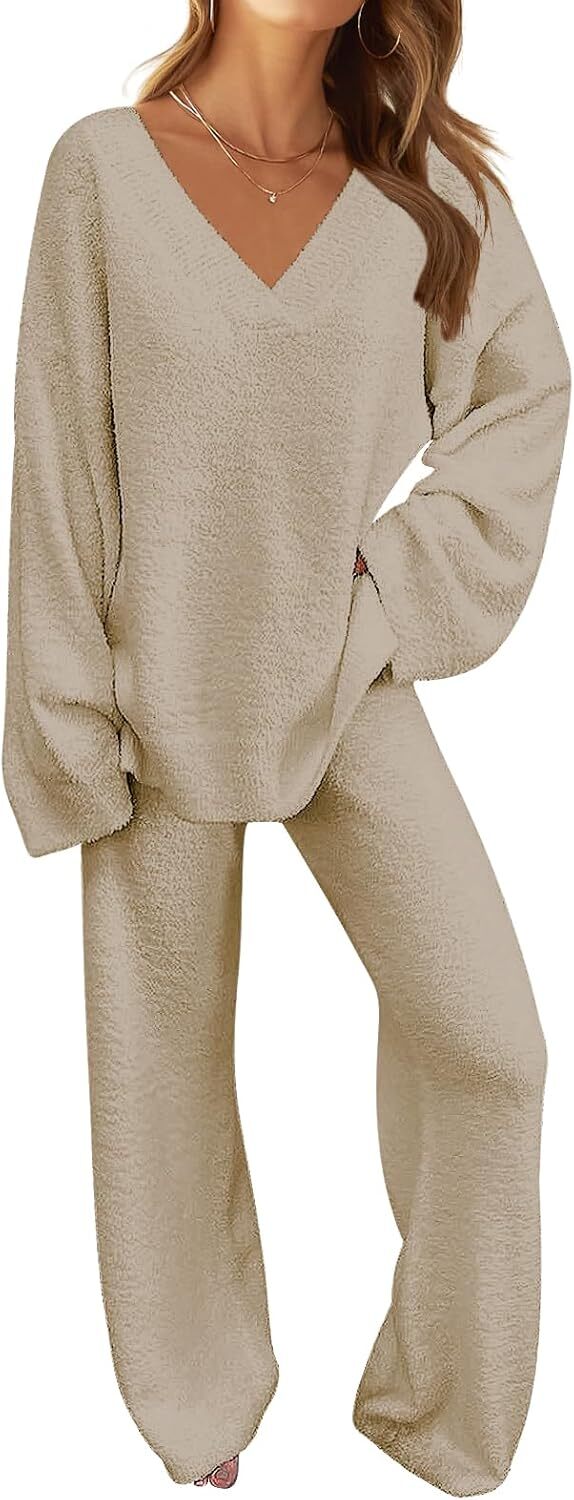Christmas PromotionWomen's 2 Piece Outfits Fuzzy Fleece Pajama