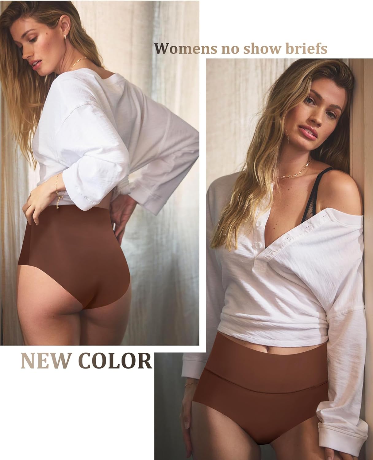 Women's High Waist Seamless Underwear Full Coverage Brief No Show Panties Sexy Comfortable Pantie Multi Pack L-8XL