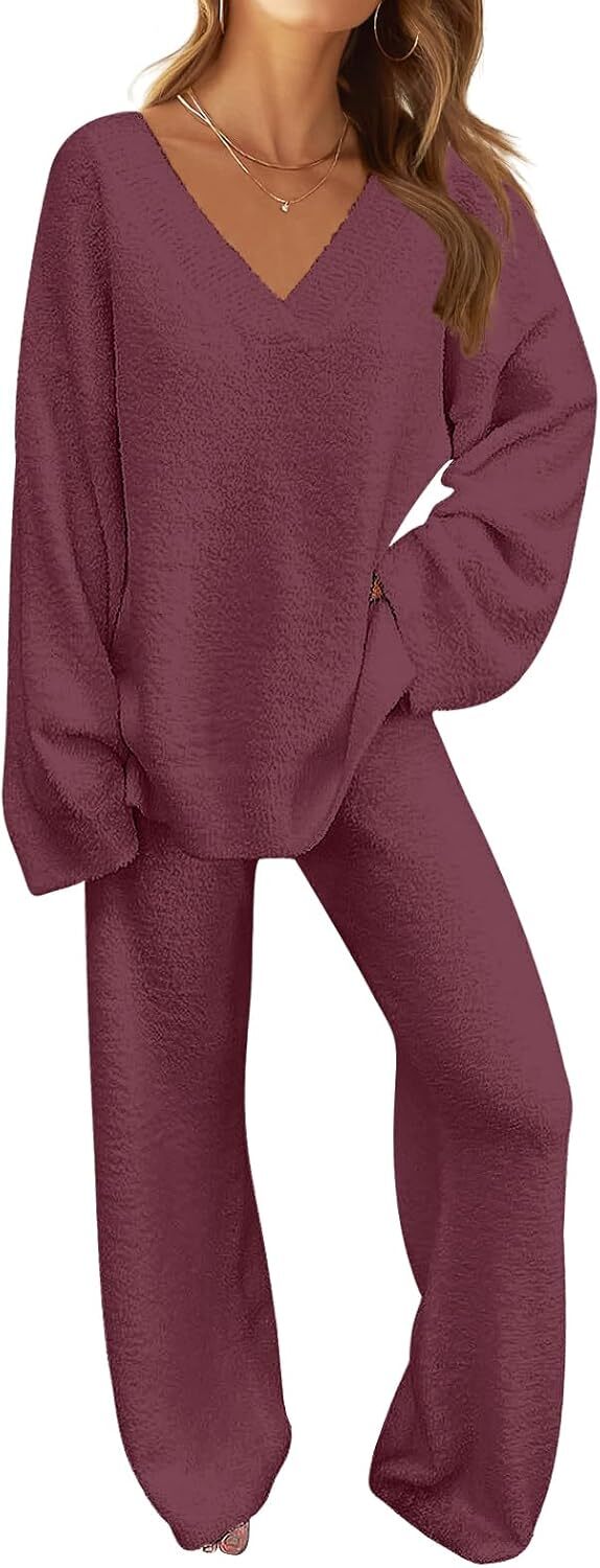 Christmas PromotionWomen's 2 Piece Outfits Fuzzy Fleece Pajama