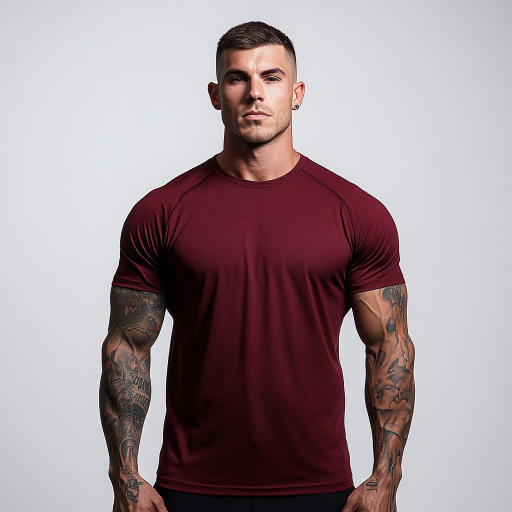 Men's short sleeve crew neck sports T-shirt