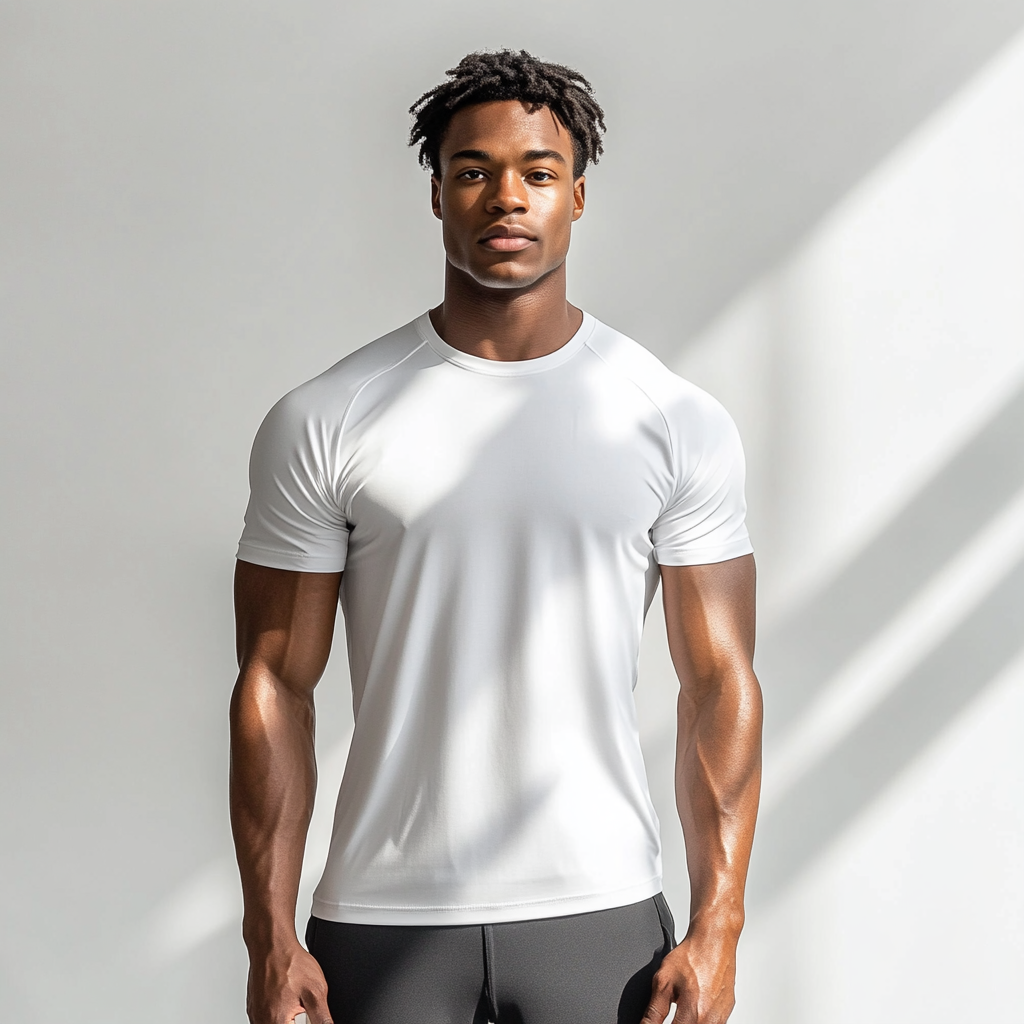 Men's short sleeve crew neck sports T-shirt