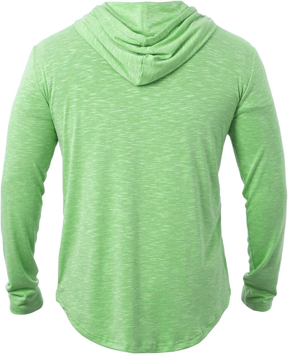 MANSDOUR Men's Athletic Hooded Shirts Long Sleeve Workout Sport Hoodie Casual Running T Shirt Quick Dry Pullover Top