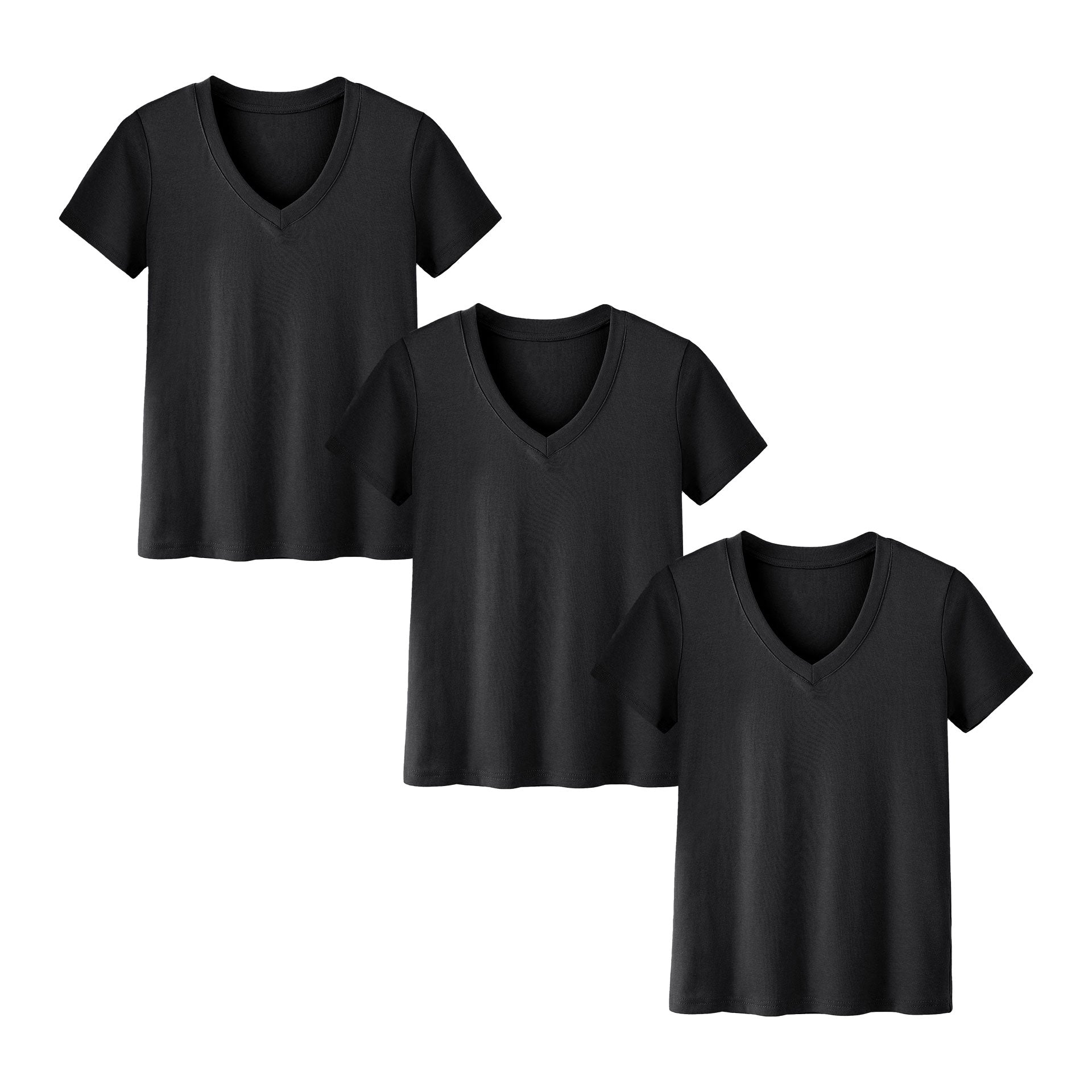 Womens 10 Pack T-Shirts Basic Short Sleeve V Neck Tops - Plus Size Fashion Loose Fit Lightweight Casual Summer Clothes Lady Comfort