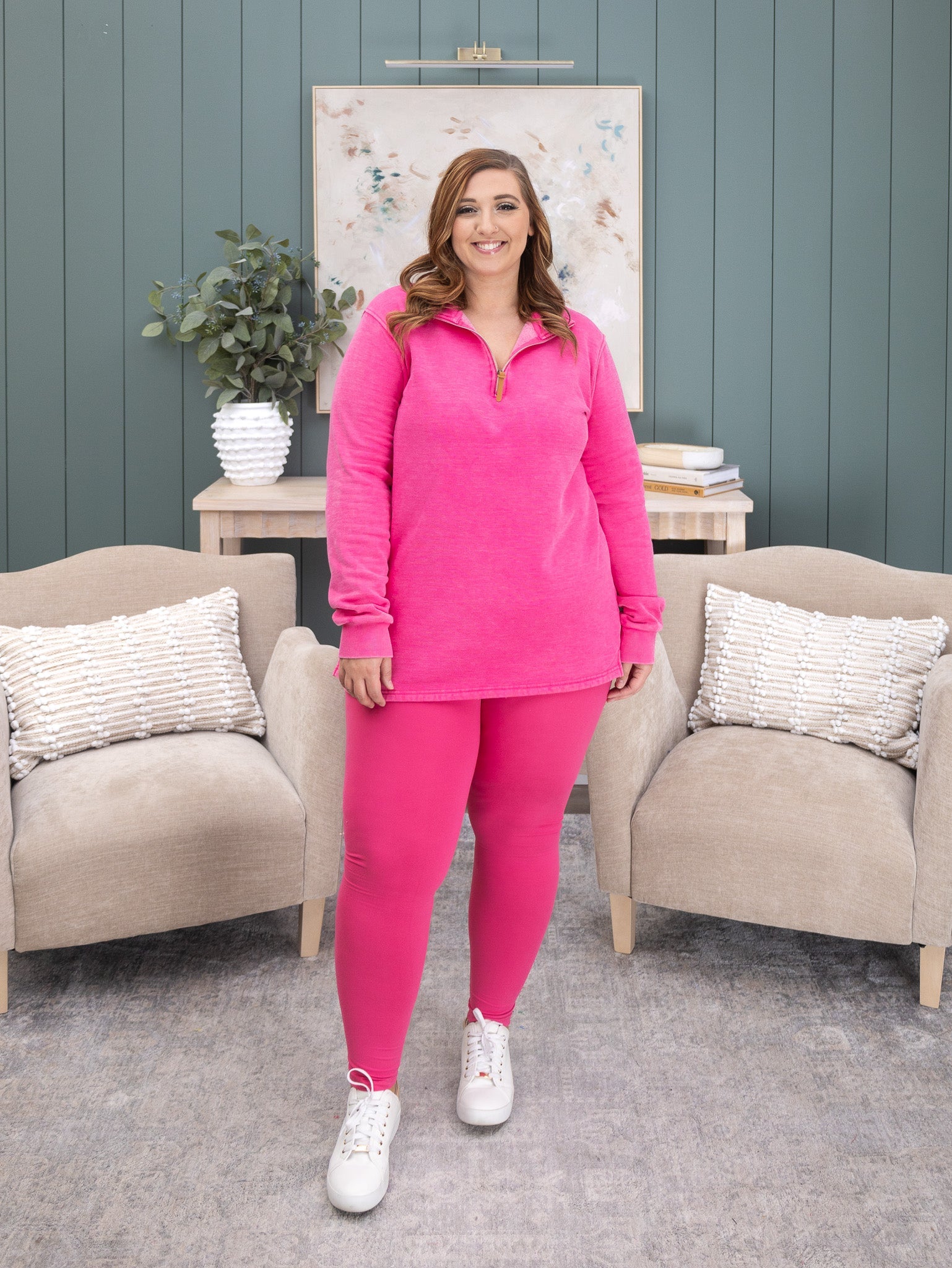 1/4 Zip "Lived - In" Garment Washed Pullover by DD Design | S-5XL