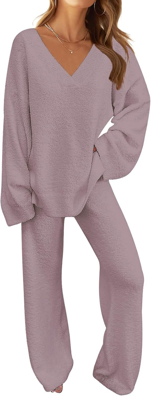 Christmas PromotionWomen's 2 Piece Outfits Fuzzy Fleece Pajama