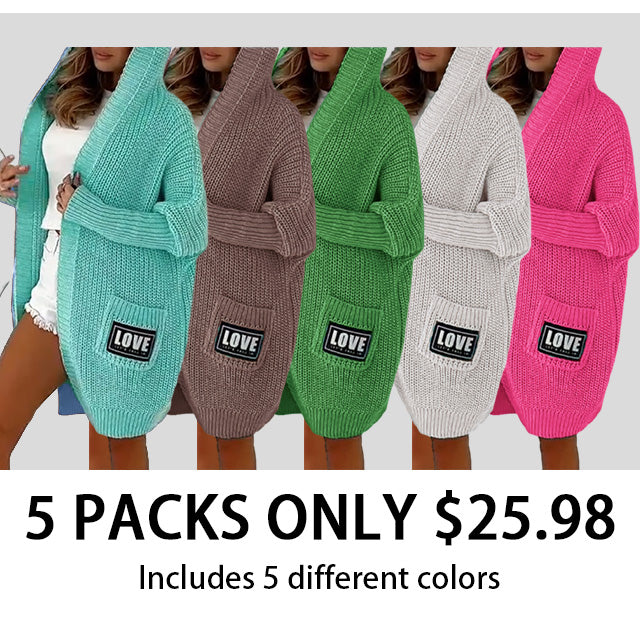 Women's Hooded Knitted Casual Cardigan