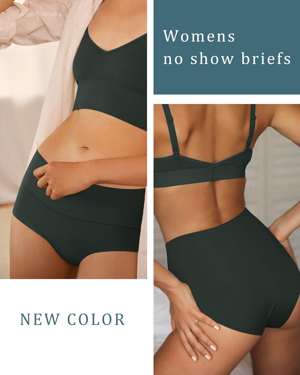 Women's High Waist Seamless Underwear Full Coverage Brief No Show Panties Sexy Comfortable Pantie Multi Pack L-8XL