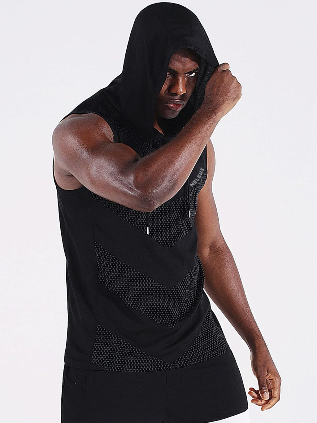 Men's Workout Tank Tops 3 Pack Sleeveless Running Shirts with Hoodie