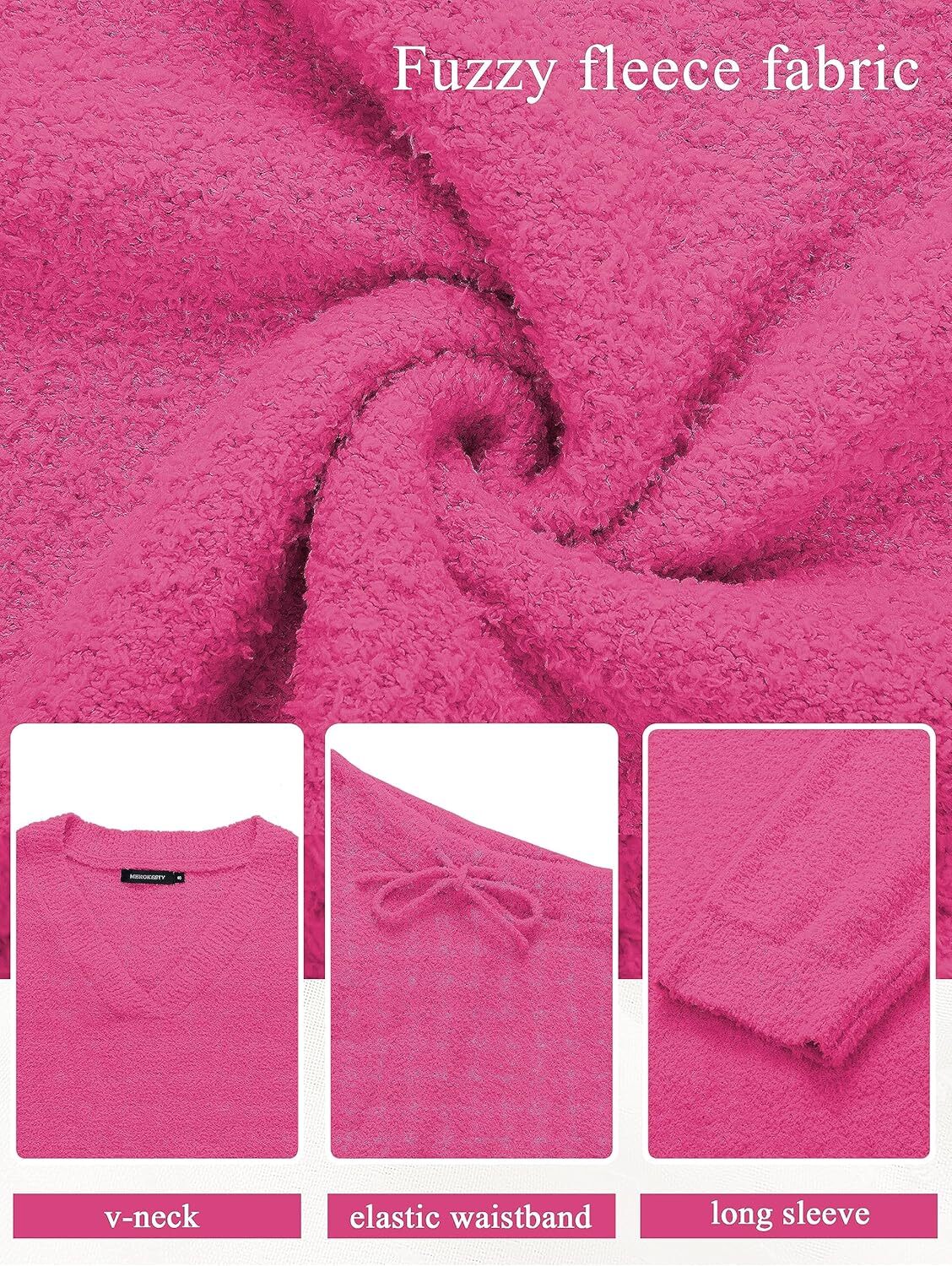Christmas PromotionWomen's 2 Piece Outfits Fuzzy Fleece Pajama