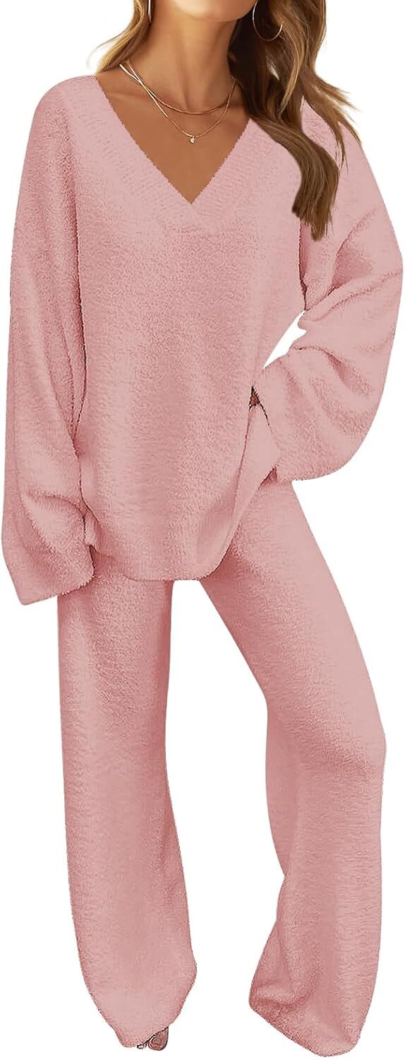 Christmas PromotionWomen's 2 Piece Outfits Fuzzy Fleece Pajama