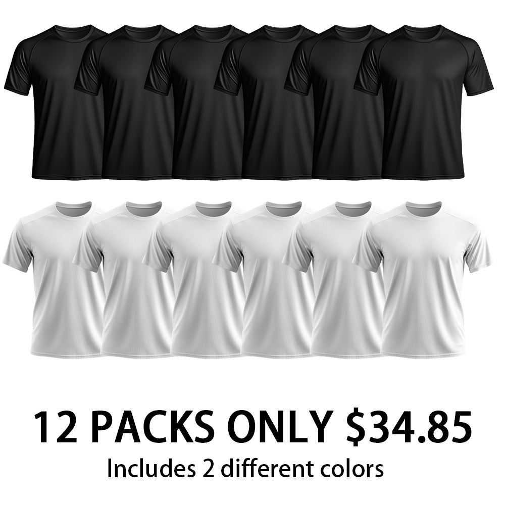 Men's short sleeve crew neck sports T-shirt