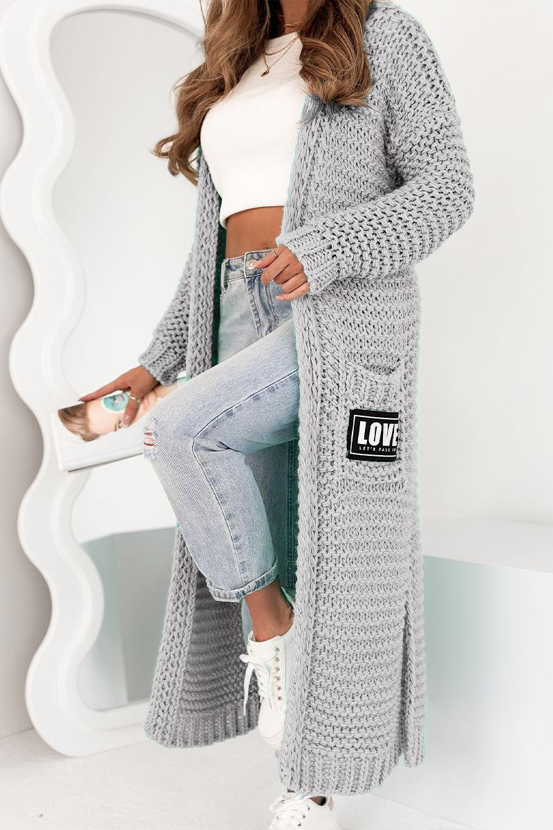 Women's Knitted Casual Long Cardigan