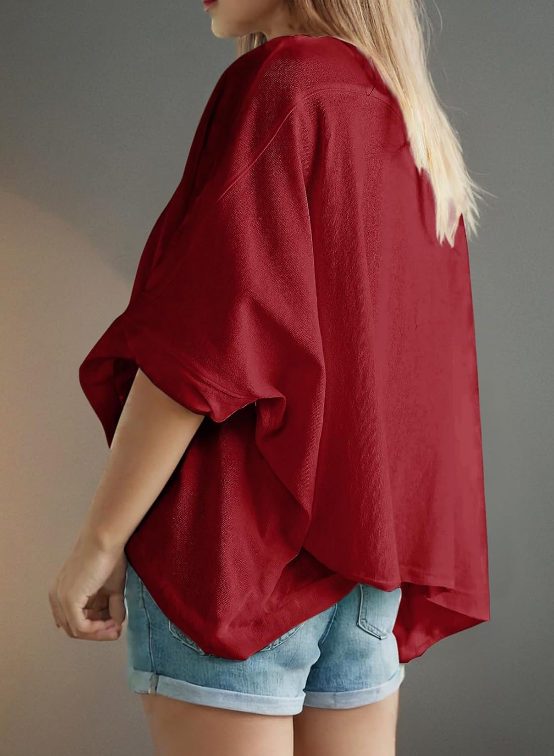 Dokotoo Summer Shirts 2025 Womens Solid T Shirts for Women Loose Oversized Tops Basic Tee