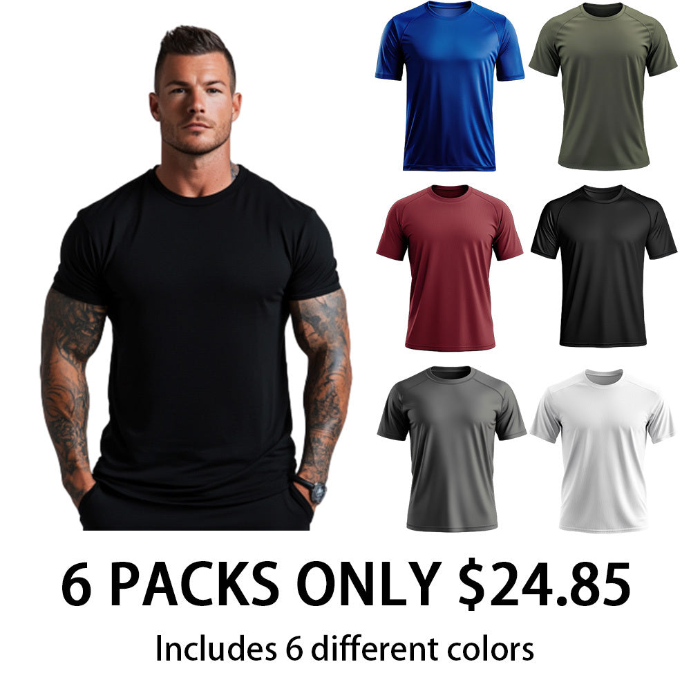Men's short sleeve crew neck sports T-shirt