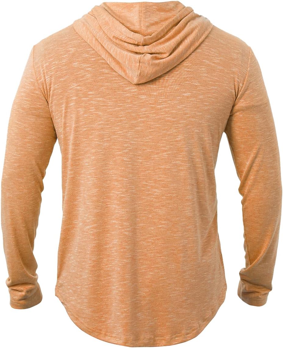 MANSDOUR Men's Athletic Hooded Shirts Long Sleeve Workout Sport Hoodie Casual Running T Shirt Quick Dry Pullover Top