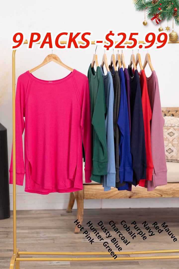 Baby Waffle Long Sleeve Knit Top