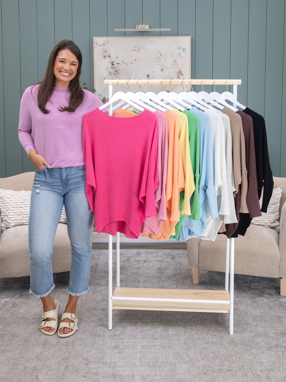 Charlotte Avery "Dreamy Knit" Boatneck Dolman Top | S - 3XL