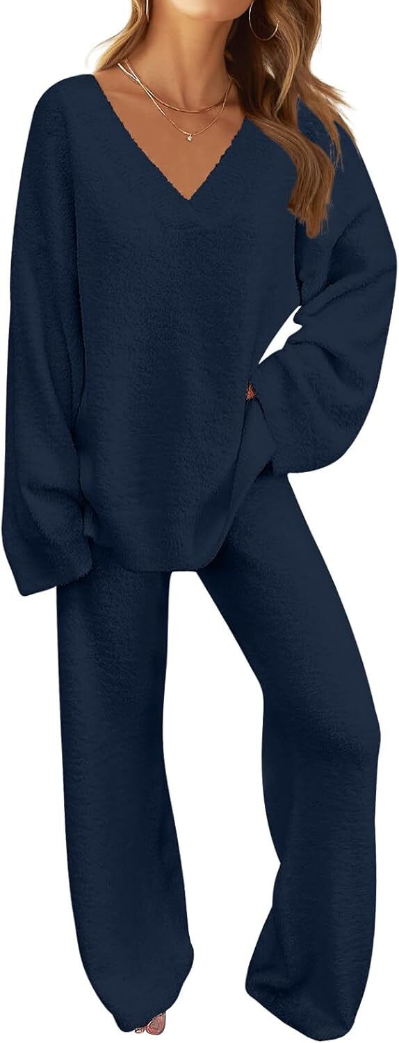 Christmas PromotionWomen's 2 Piece Outfits Fuzzy Fleece Pajama