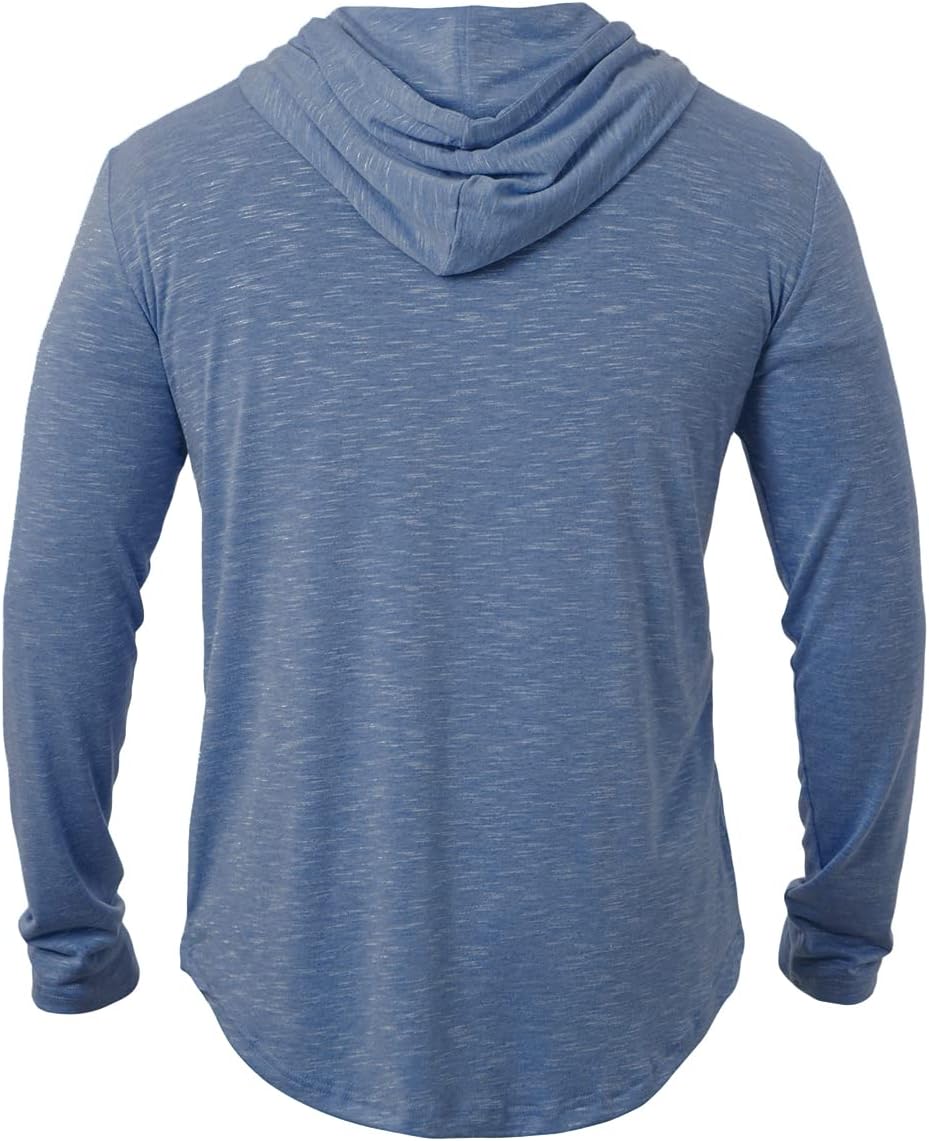 MANSDOUR Men's Athletic Hooded Shirts Long Sleeve Workout Sport Hoodie Casual Running T Shirt Quick Dry Pullover Top