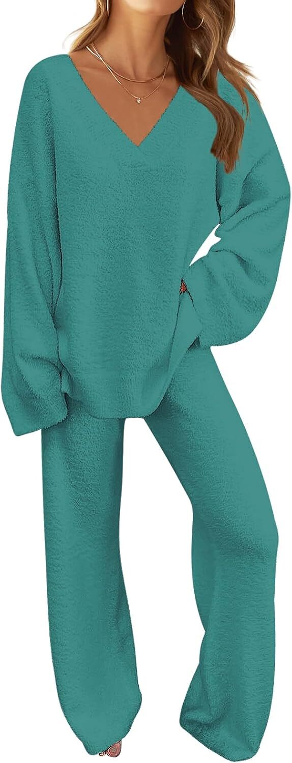Christmas PromotionWomen's 2 Piece Outfits Fuzzy Fleece Pajama
