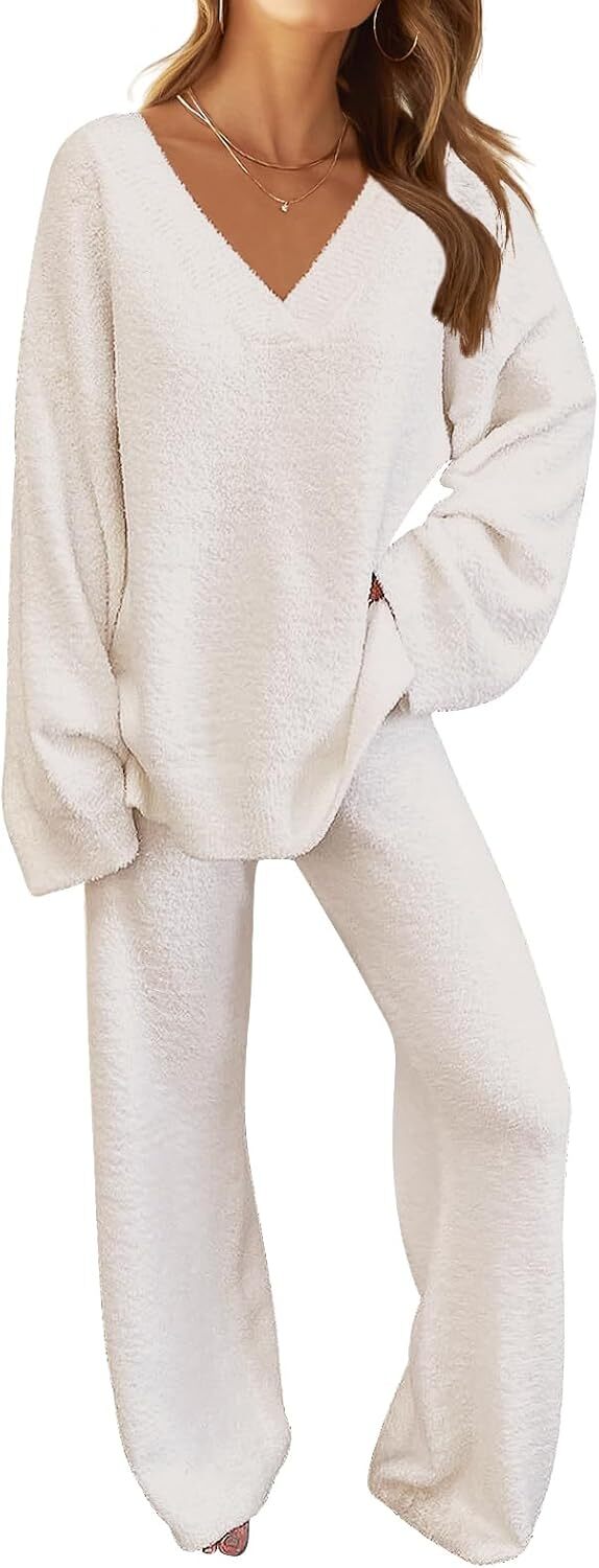 Christmas PromotionWomen's 2 Piece Outfits Fuzzy Fleece Pajama