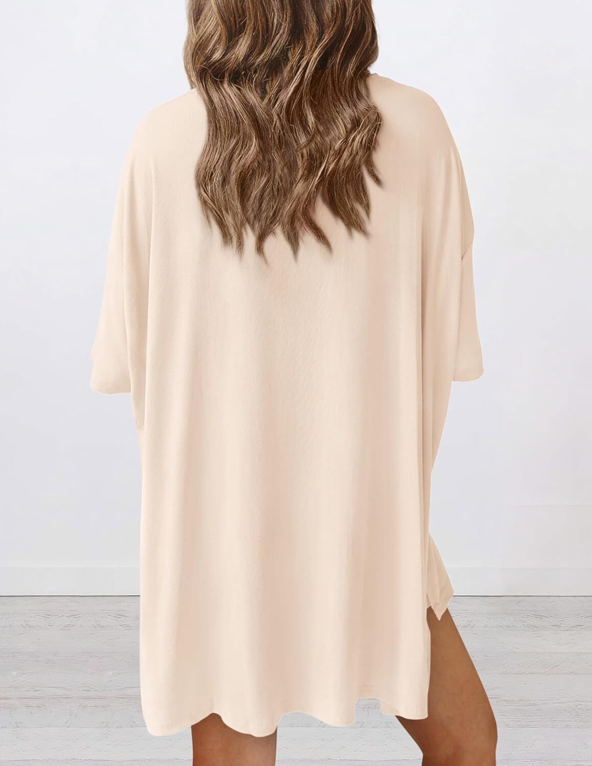 Women's Two Piece Lounge Set Casual Oversized Crewneck Tops and High Waisted Shorts Set