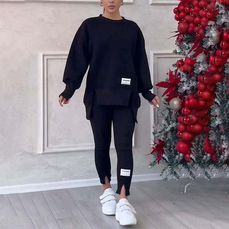 Women's Casual Sweatshirt Set Casual Leggings