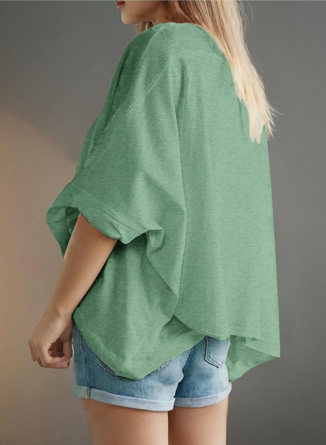 Dokotoo Summer Shirts 2025 Womens Solid T Shirts for Women Loose Oversized Tops Basic Tee