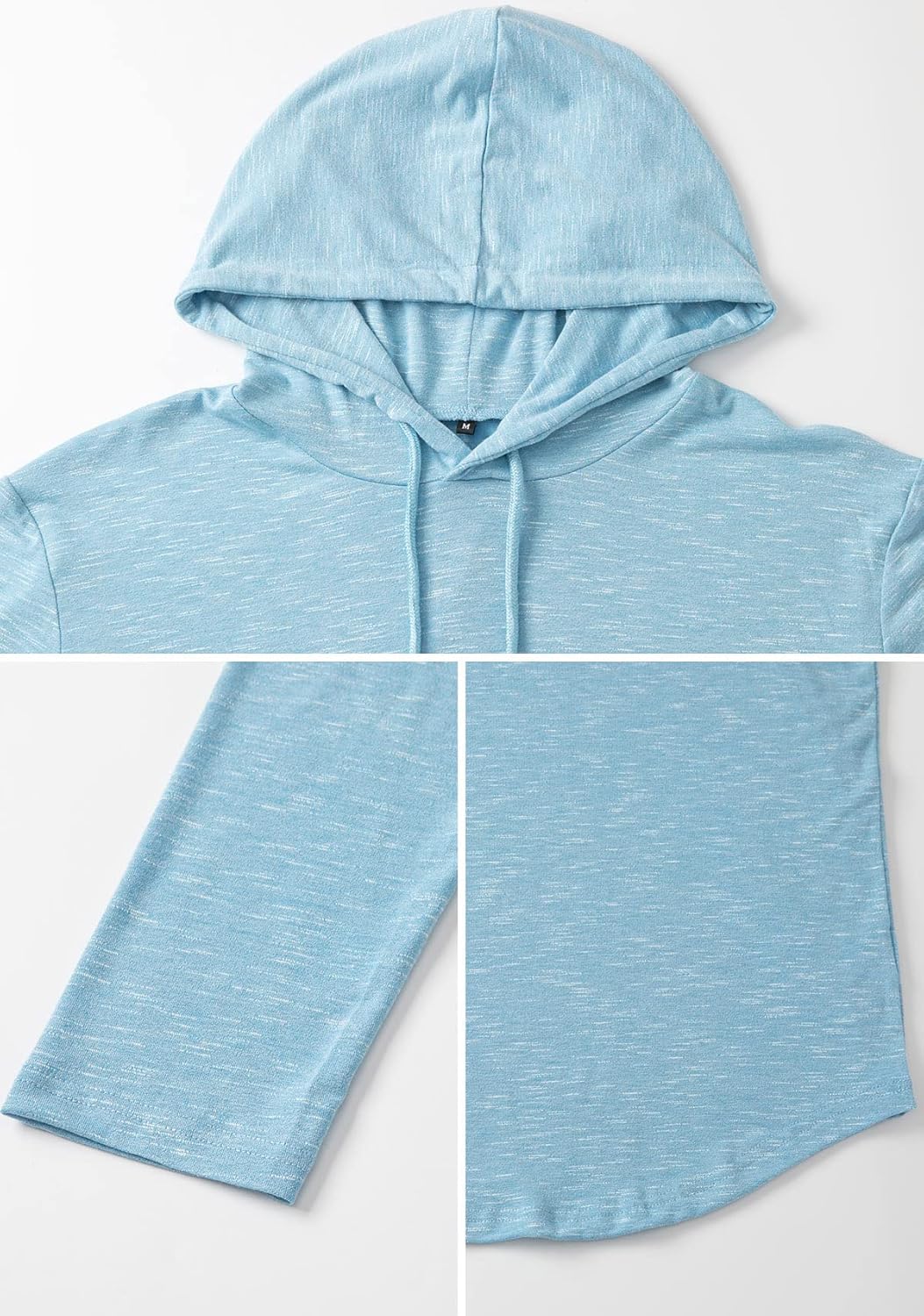 MANSDOUR Men's Athletic Hooded Shirts Long Sleeve Workout Sport Hoodie Casual Running T Shirt Quick Dry Pullover Top